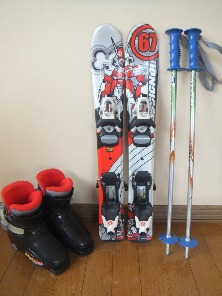 【得価，お買い得】 ■スキーデビュー■幼児用セット■ロシニョール＊67cm■ブーツ＊16cm■ストック付■