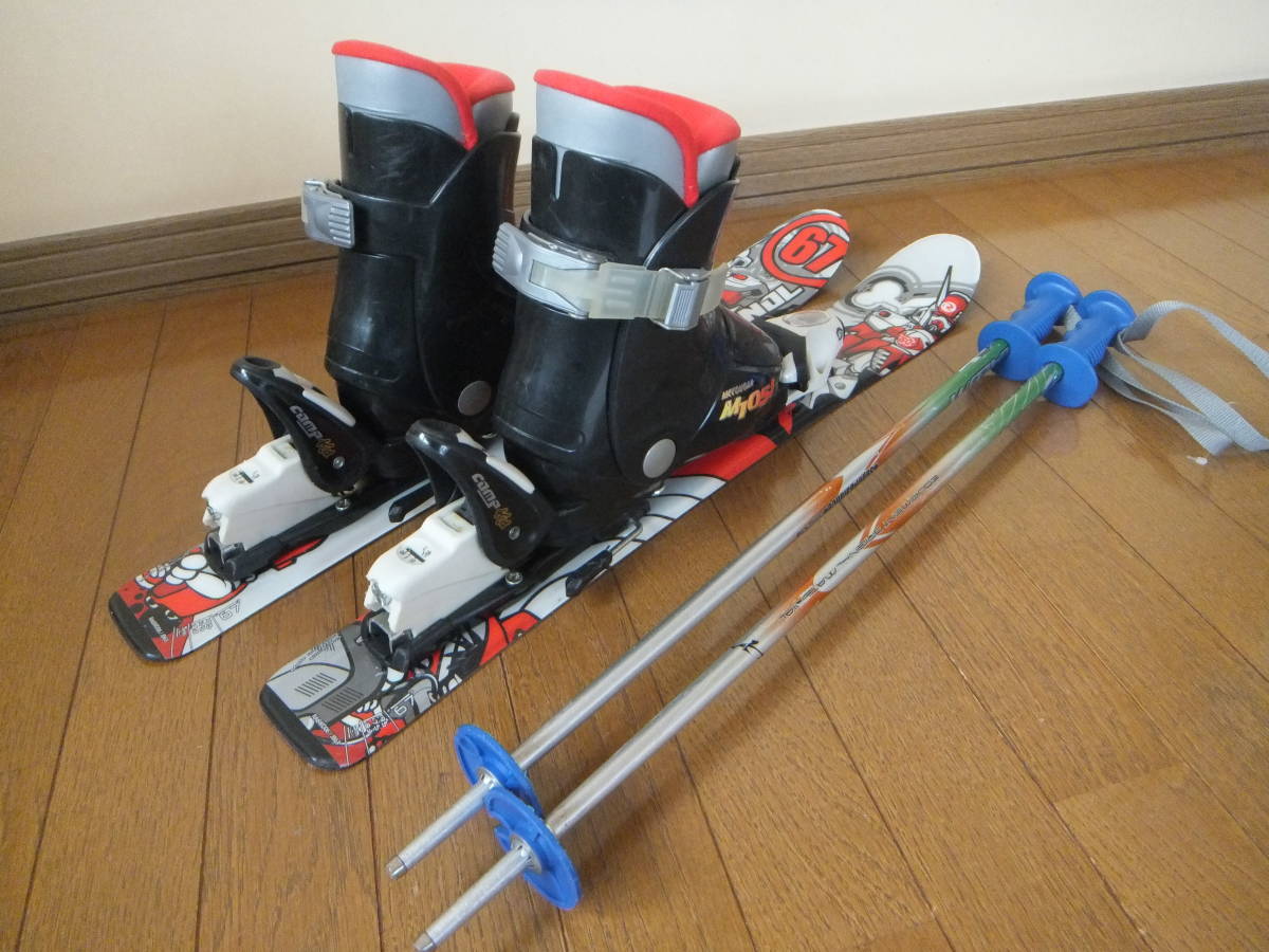 【得価，お買い得】 ■スキーデビュー■幼児用セット■ロシニョール＊67cm■ブーツ＊16cm■ストック付■