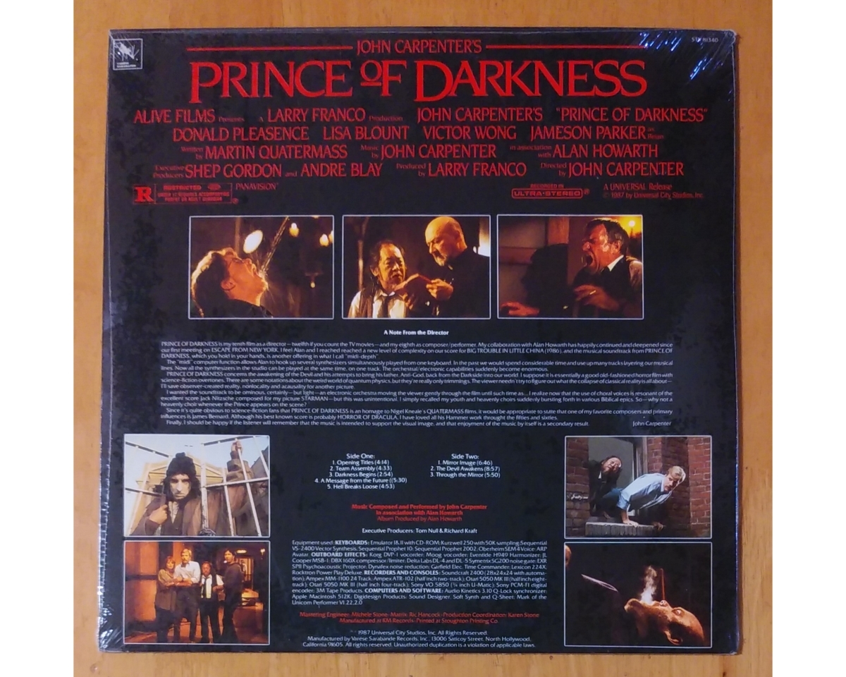 Prince of Darkness – Original Motion Picture Soundtrack LP O.S.T. 