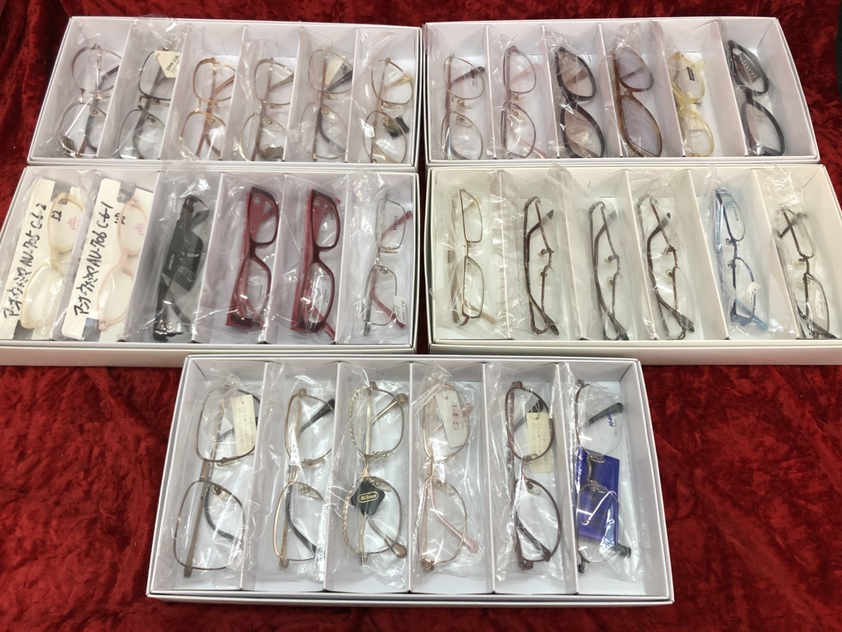 30-130 ◎BJ メガネフレーム 眼鏡 めがね VERSUS　バーサスなど　まとめ売り 30点セット 眼鏡屋さん　新品　
