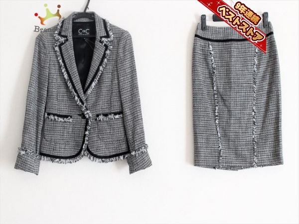 クードシャンス CdeC COUP DE CHANCE スカートスーツ サイズ36 S 黒×白