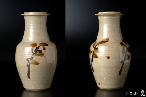 陶芸家 浜田庄司 ? 鉄絵 トウキビ文 花入 花瓶 箱なし 濱田庄司 Yahoo 陶芸家 浜田庄司 ? 鉄絵 トウキビ文 花入 花瓶 箱なし 濱田庄司 Yahoo