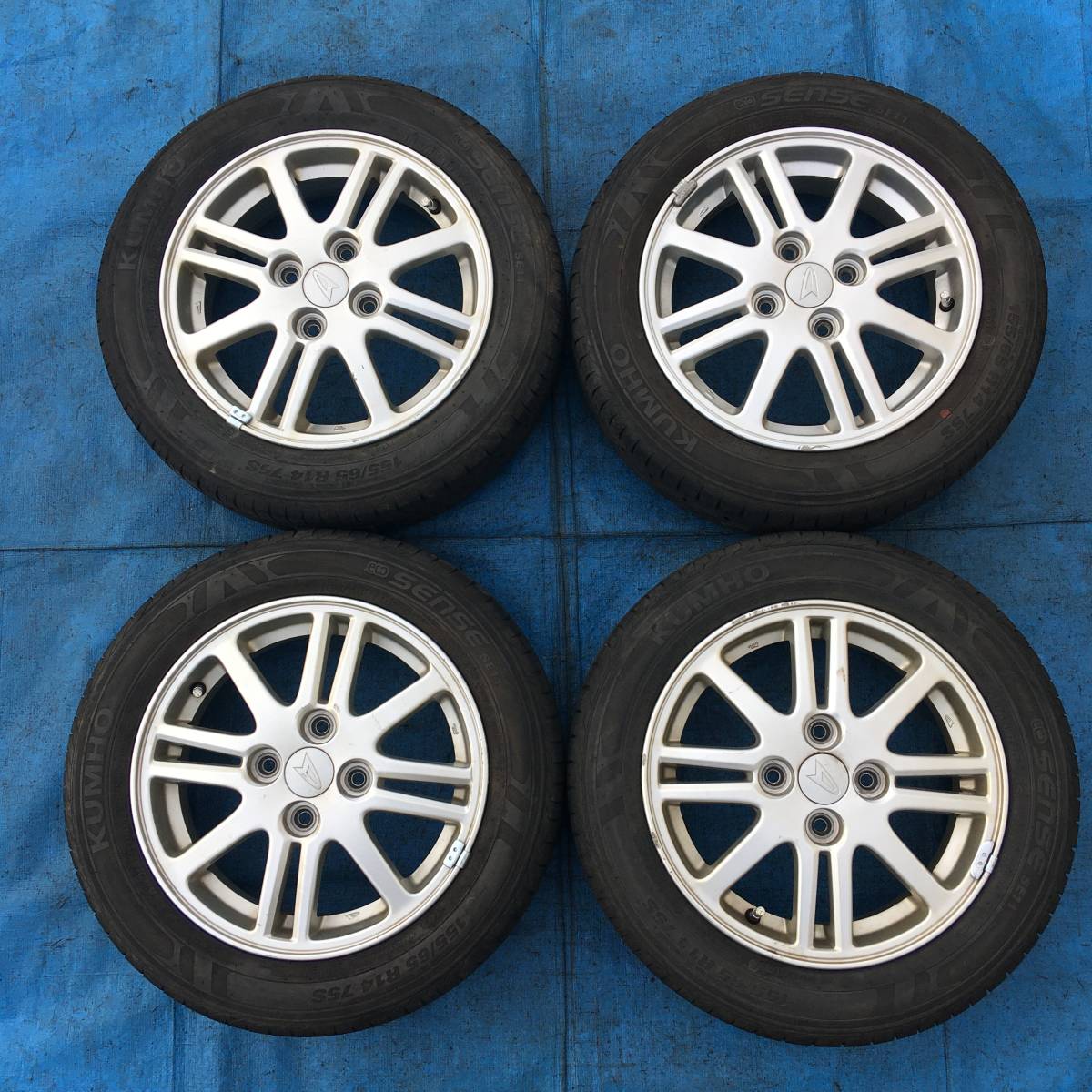 155/65R14 KUMHO ecoSENSE SE11 2019年夏タイヤ ダイハツ純正アルミ 