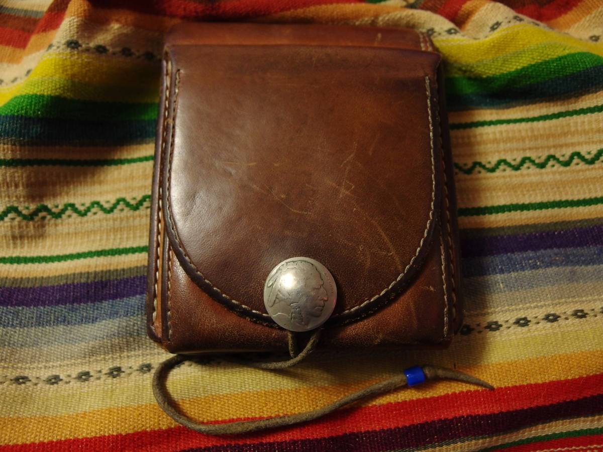GORO'S Saddle Leather WALLET ゴローズ 新型 5セントコイン コンチョ