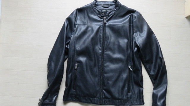 ZARA ライダーズジャケット 紺色 44サイズ L～XLサイズ ZARA ザラ ZARA