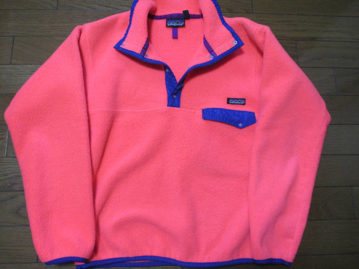 【定番，正規品】 レアカラー Patagonia パタゴニア 90s USA製 シンチラ フリース スナップT 蛍光 オレンジ ピンク プルオーバー サイズS(Sサイズ)｜売買されたオークション情報、yahooの商品情報をアーカイブ公開 - 男性用