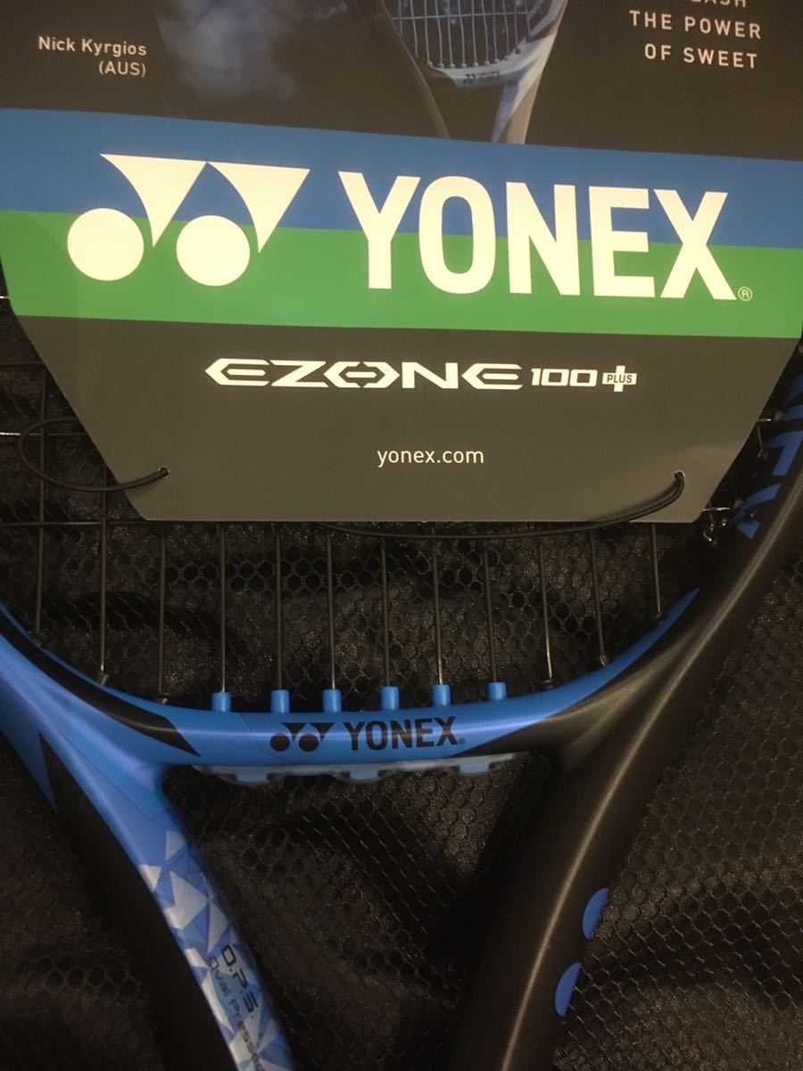 日本未発売モデル　美品テニスラケット　ブルー　ヨネックスEZONE100+プラス27.5 インチUS個人輸入