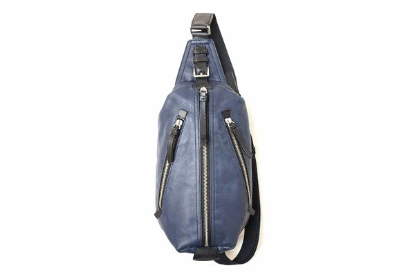 美品 COACH コーチ メンズ トンプソンレザースリングパック ボディ