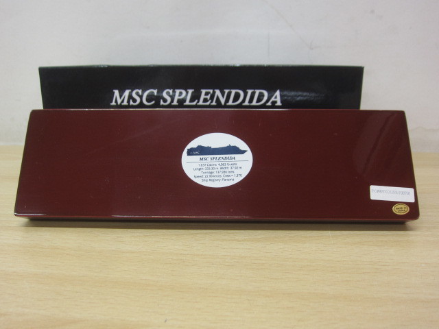 1734REZ☆MSC SPLENDIDA(スプレンディダ) 船の置物 箱入り 模型☆中古