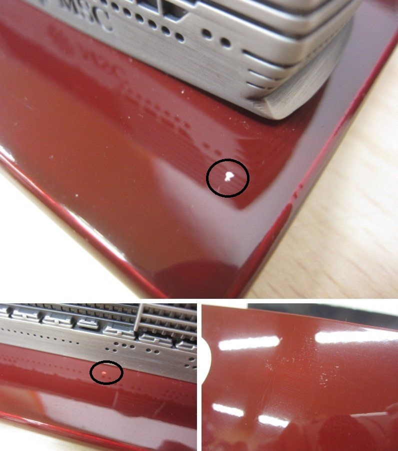 1734REZ☆MSC SPLENDIDA(スプレンディダ) 船の置物 箱入り 模型☆中古