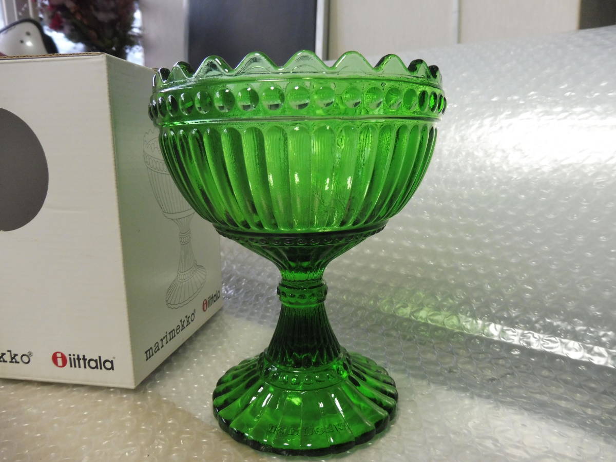 新品箱付 イッタラ マリボウル marimekko iittala グリーン マリボウル