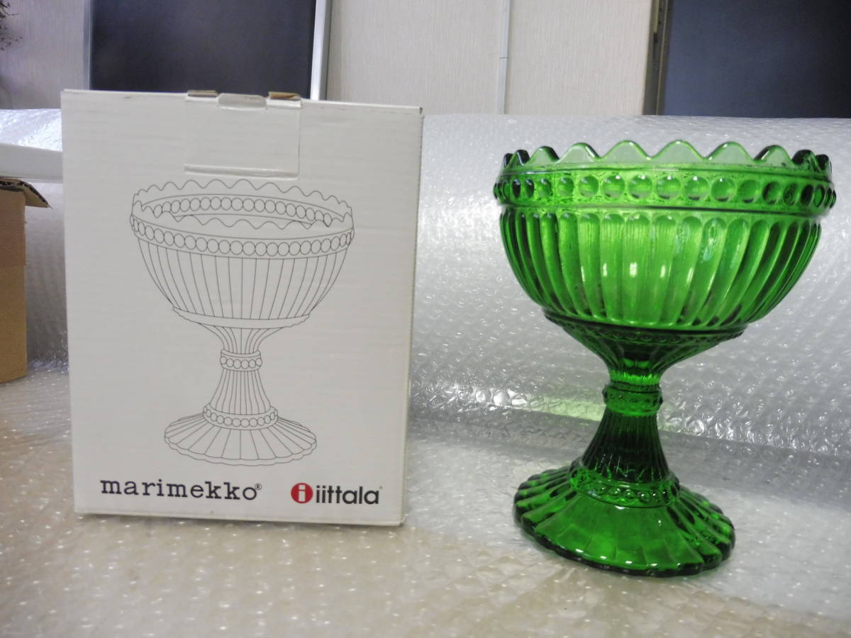 新品箱付 イッタラ マリボウル marimekko iittala グリーン マリボウル