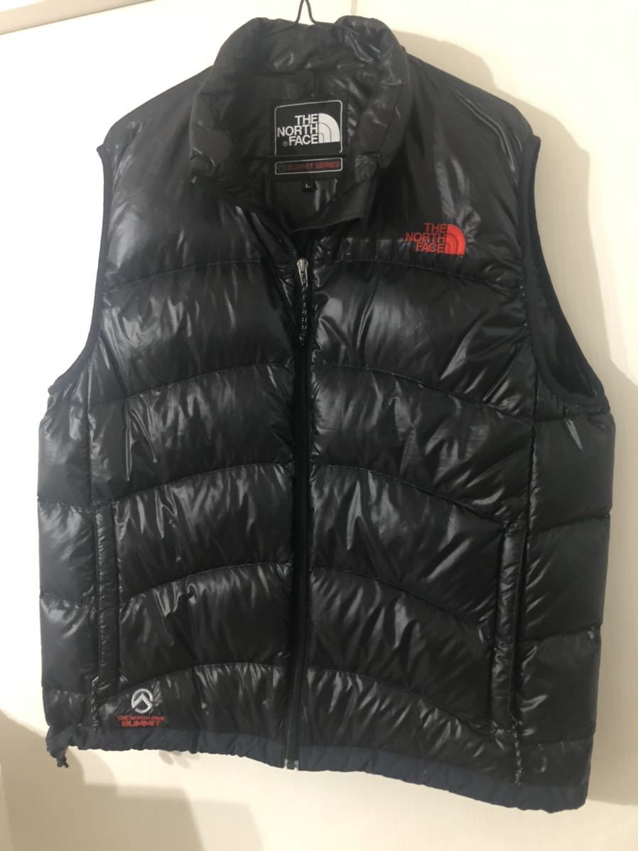 【赤字超特価，格安】 正規品 ノースフェイス SUMMITシリーズ 最高級グースダウン スリムダウンベスト メンズ 黒 L GOLDWIN製(Lサイズ)｜売買されたオークション情報、yahooの商品情報をアーカイブ公開 - オークファン 男性用