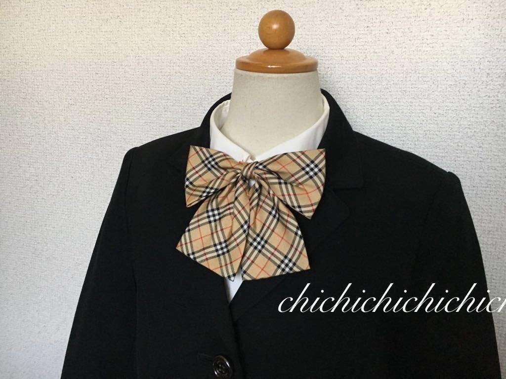 美品【バーバリー】フォーマルセット 120 (ジャケット&スカート&ブラウス&リボン)入学式*卒園式*ノバチェックが可愛い♪女の子スーツ