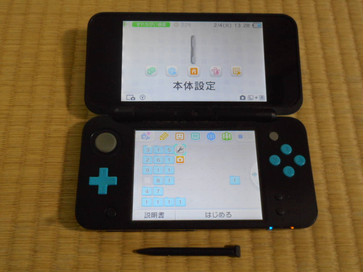 K02】任天堂New2DSLL本体ブルー11.13.0-45J動作品 ニンテンドー2DS New