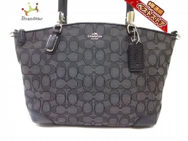 【安い，限定セール】 コーチ COACH ハンドバッグ F36181 シグネチャー スモール ケルシー サッチェル ジャガード&times;レザー ダークグレー&times;黒 バッグ(ハンドバッグ)｜売買されたオークション情報、yahooの商品情 かばん、バッグ