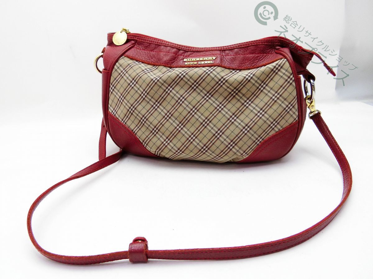 ◇Y11880 BURBERRY バーバリー ノバ チェック 柄 ナイロン レザー 2WAY