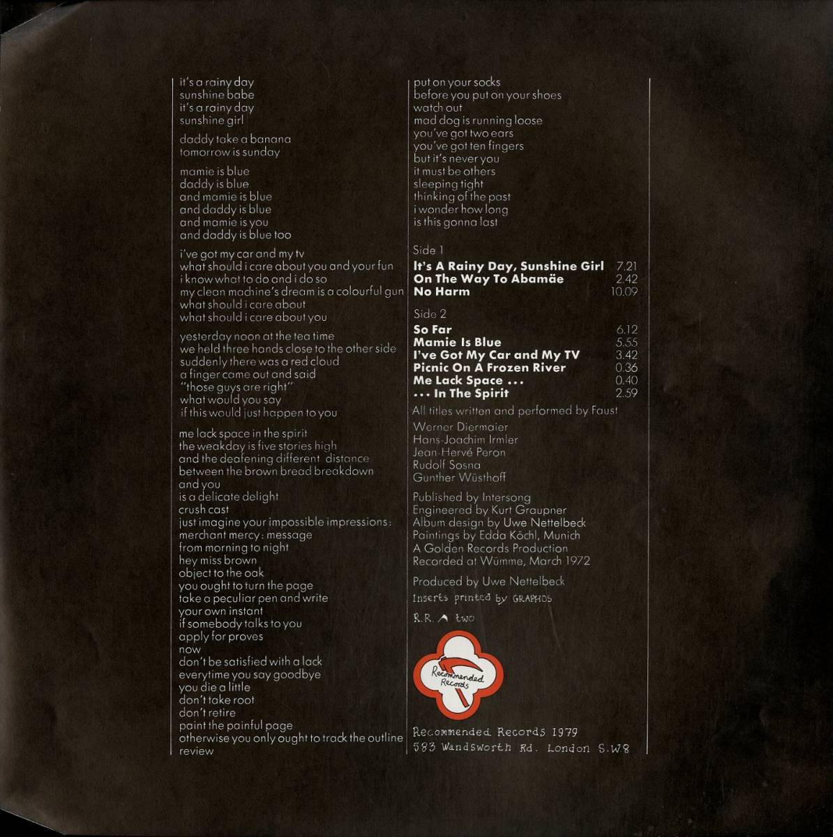 A00373462/LP/ファウスト FAUST So Far UK盤 クラウトロック(一般)｜売買されたオークション情報、yahooの商品 ...