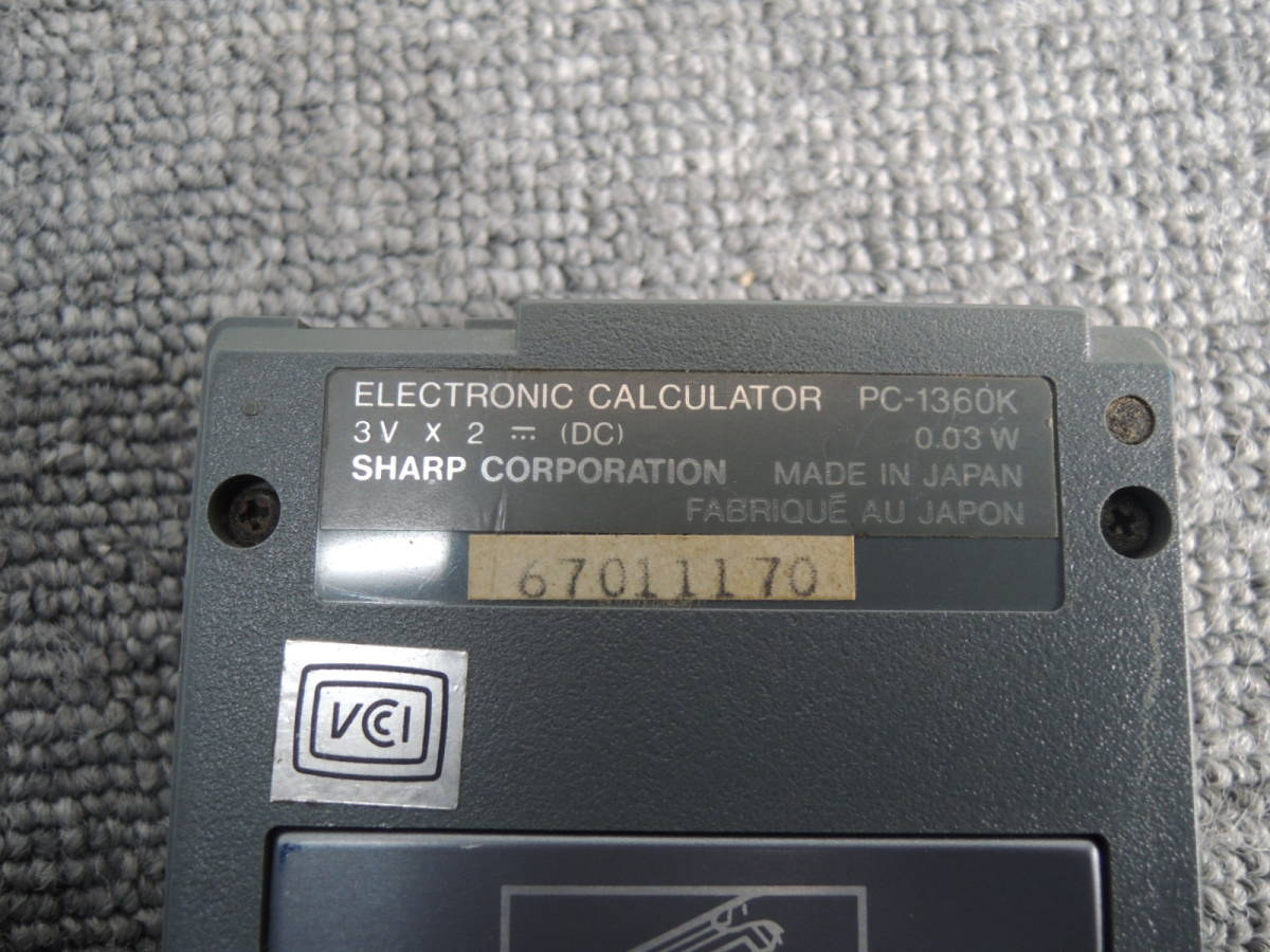 SHARP PC-1360K ポケコン ポケットコンピューター シャープ RAM CARD8 