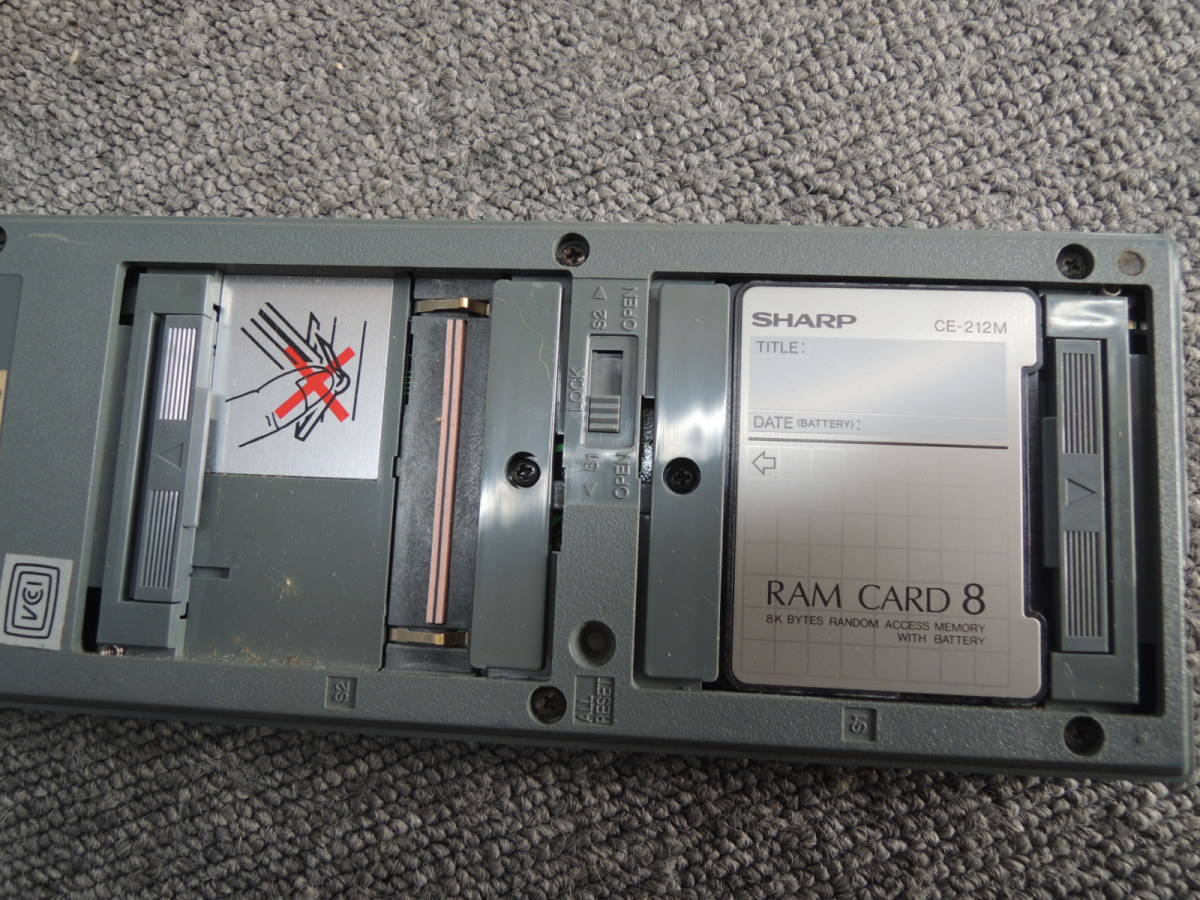 SHARP PC-1360K ポケコン ポケットコンピューター シャープ RAM CARD8 