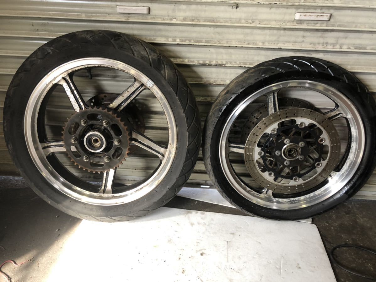 走行9000km 極上 ゼファー400 ホイール リア フロント セット 一台バラ