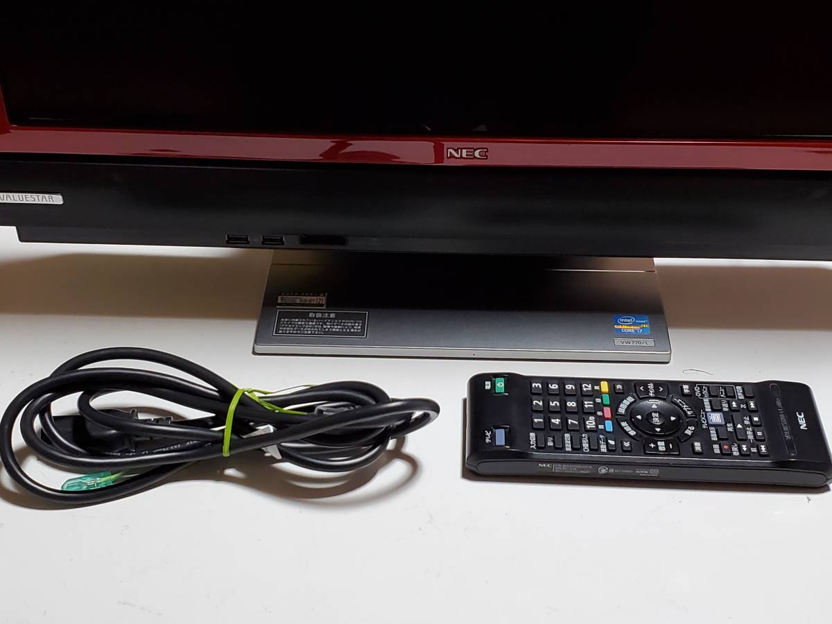 NEC VALUESTAR VW770/L PC-VW770LS6R Win8 Core i7-3630QM 2.4GHz HDD3TB 4GB 地デジ ブルーレイ再生 一体型 YAMAHAサウンド