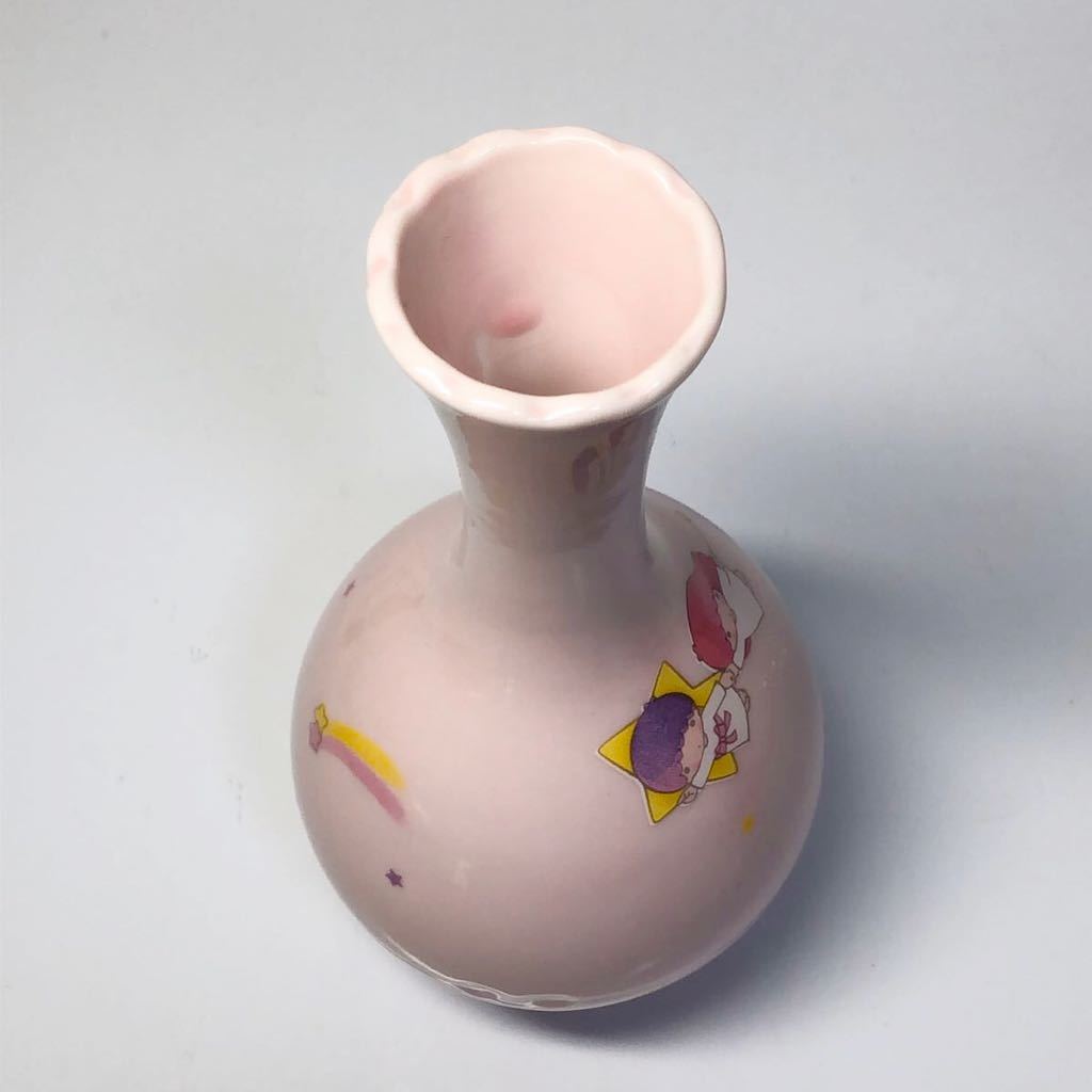 キキララ サンリオ 1976年 昭和レトロ食器 SANRIO Little Twin 花瓶