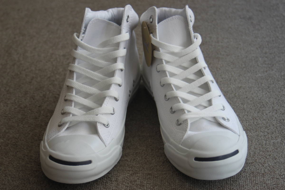 新品 CONVERSE ジャックパーセル ミッド 白 25cm ホワイト 