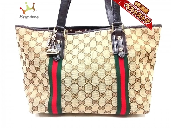 GUCCI グッチ シェリーライン GGキャンバス トートSherry Line