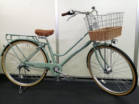 ☆アウトレット 未使用 自転車☆26インチ スモークグリーン シマノ製 