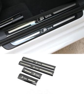 Audi アウディ スカッフ プレート 内側 4P//A3 A4 A6 Q3 Q5 Q7