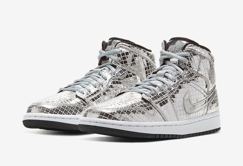 新品 国内正規 24.5cm NIKE WMNS AIR JORDAN 1 MID SE DISCO BALL 