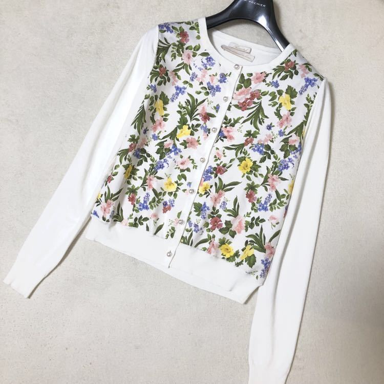 美品 アベニールエトワール Aveniretoile フラワープリント切替  