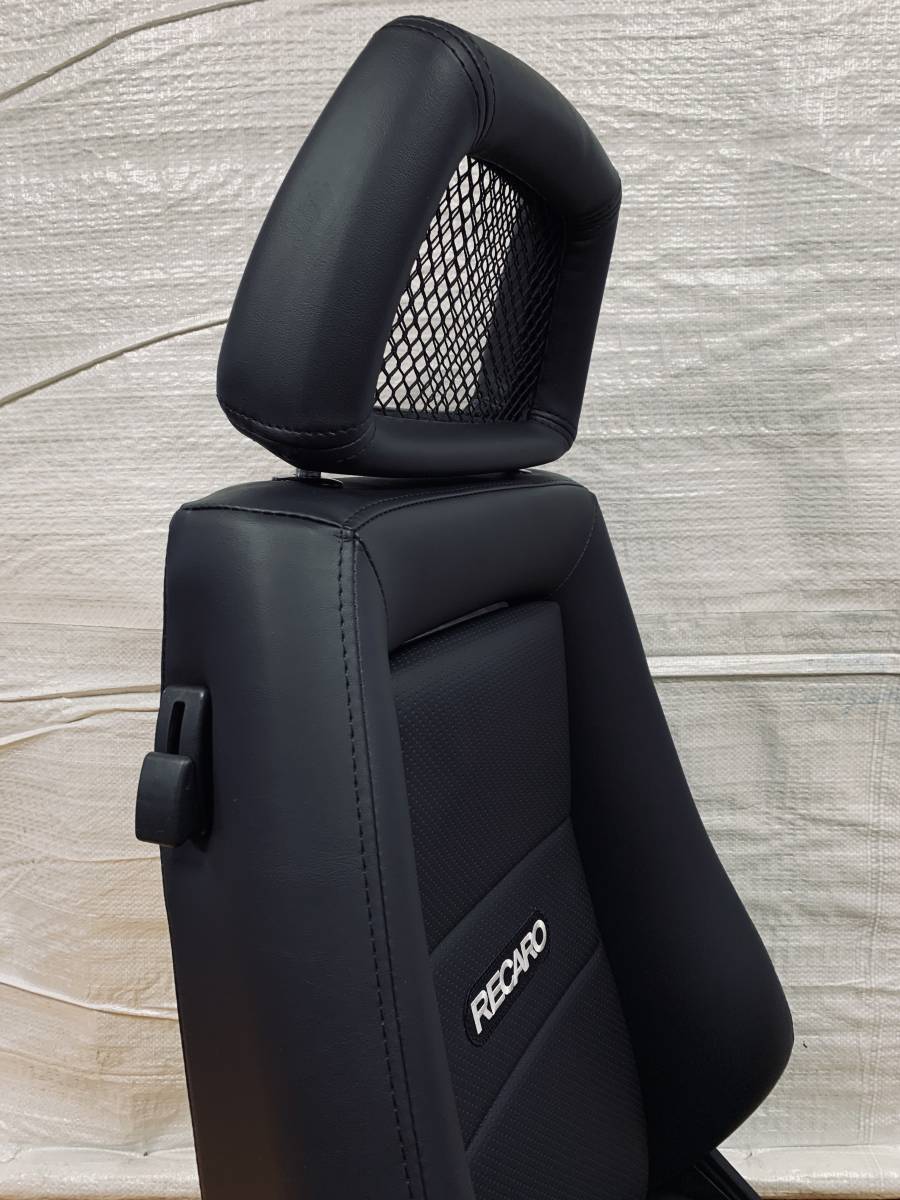 46.47. レカロ RECARO LX-M 2脚セット 黒フェイクレザー張り替え 