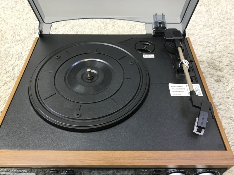 音出しOK】DCT DCT-7000W マルチレコードプレーヤー 木目調 ダブルCD