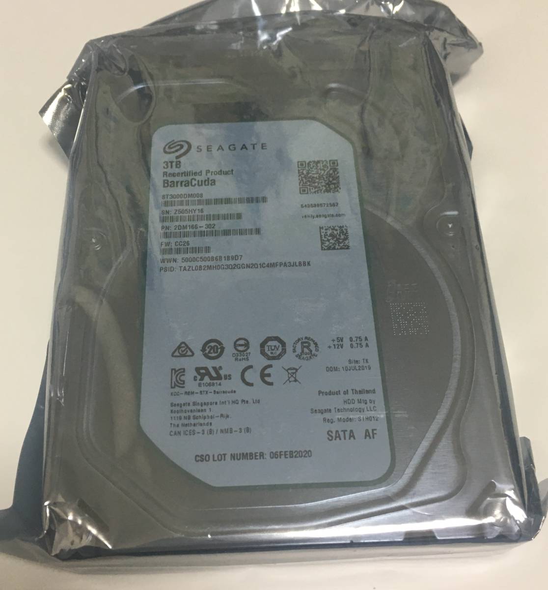HDD ST3000DM008 SEAGATE 内蔵ハードディスク 3TB 内蔵 ハードディスク