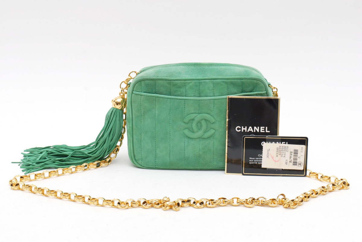 スエード シャネル CHANEL チェーン - 1番台 スウェード タッセル 