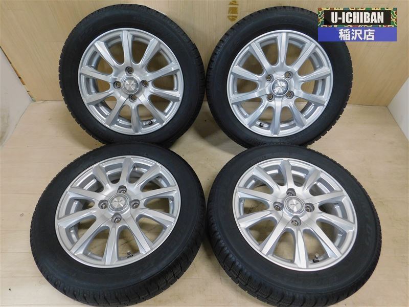 001●スタッドレス！ 155/65R14 トーヨー ガリットG5 2015年製★ ジョーカー 4.5-14+45 4/100 ★ タント ムーヴ ミラ キャンバス キャスト