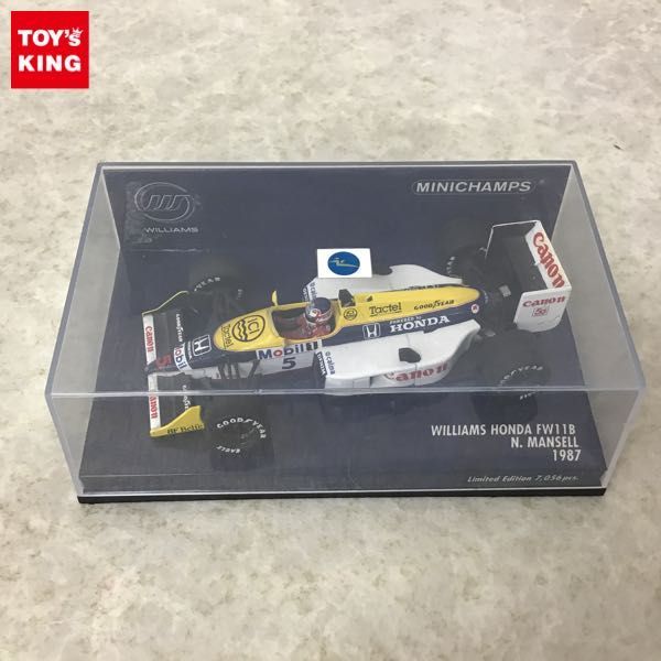1円～ ミニチャンプス 1/43 ウィリアムズ Honda FW11B N.MANSELL 1987 / ミニカー