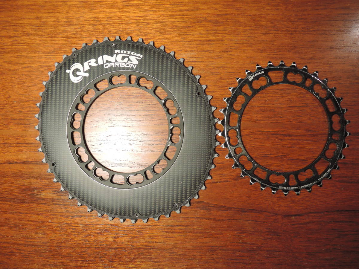 【本物保証，セール】 ROTOR Qarbon Q-ring ROAD 5アーム用 コンパクトPCD110 50/34T/(チェーンリング)｜売買されたオークション情報、yahooの商品情報をアーカイブ公開 - オークファン チェーンリング