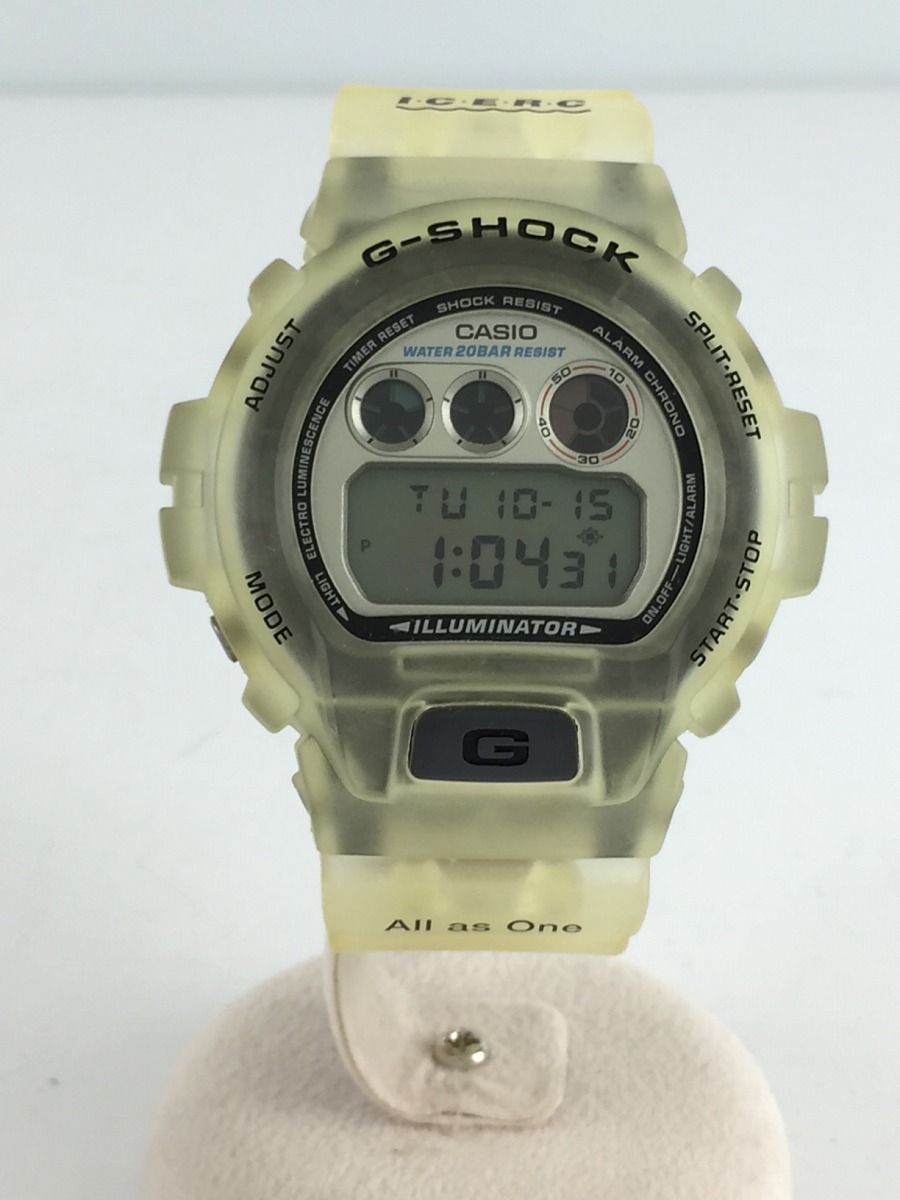 CASIO◇腕時計・G-SHOCK/DW-6900K-8AT/デジタル/ホワイト/国際イルカ