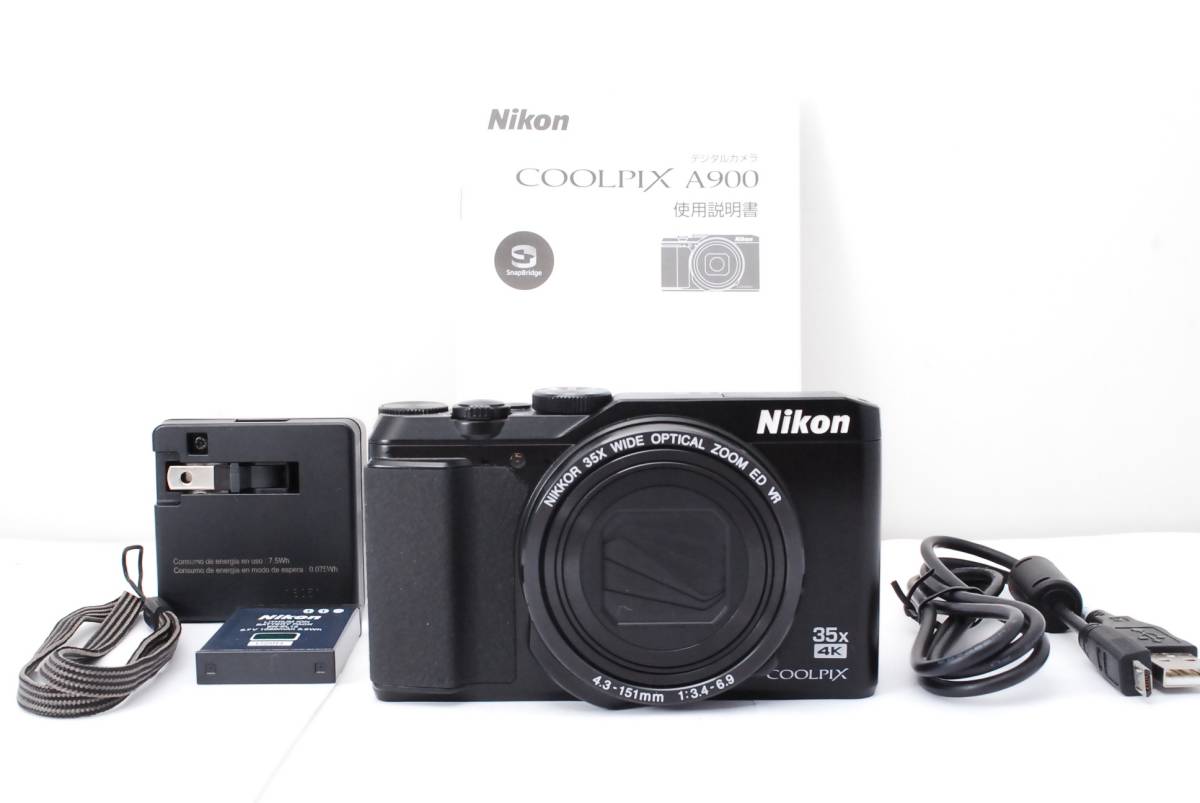□光学35倍ズーム□ ニコン Nikon COOLPIX A900 ブラック #20A07M-IGH