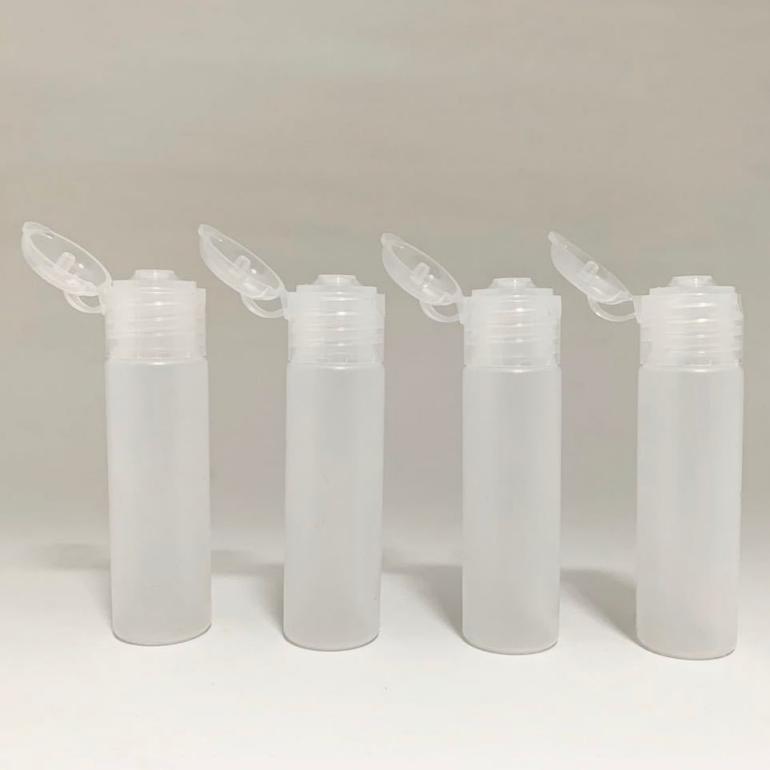 ◆日本製 ワンタッチプッシュソフトボトル 20ml ×4本セット ◆ アルコール対応 アルコールジェル 手ピカジェル 詰替容器 除菌ジェル小分け_1