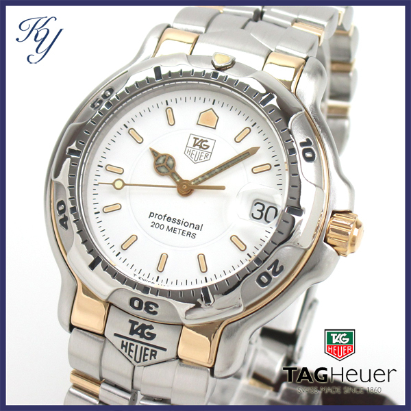定番，限定SALE 1円 3ヶ月保証つき 磨き済み 本物 TagHeuer タグホイヤー 6000 WH1151 イエローゴールド コンビ メンズ 時計(その他)｜売買されたオークション情報、yahooの商品情報をアーカイブ公開 - オークファ その他