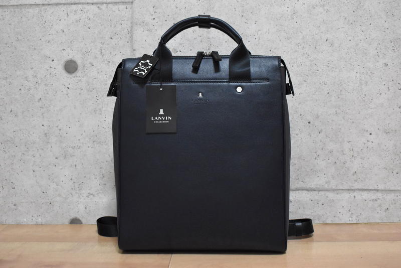 新品 LANVIN COLLECTION アンペル レザービジネスリュック 定価43000円