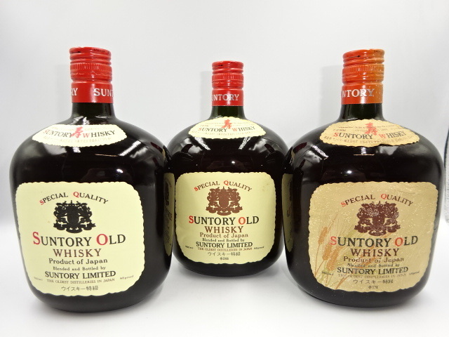 ★SUNTORY OLD WHISKY サントリーオールドウイスキー 760ml 43% 3本セット まとめ売り 未開栓 古酒 箱無し ウイスキー特級