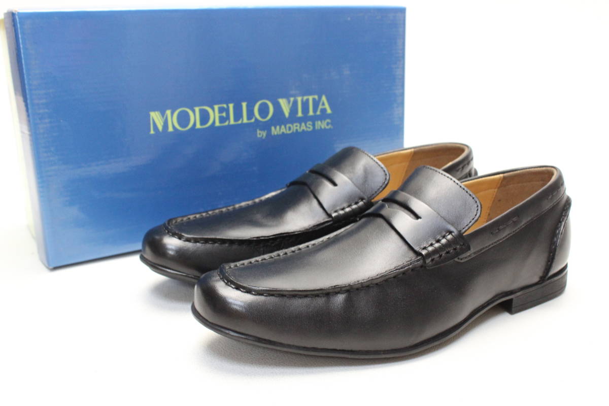 マドラス MODELLO VITA ビットローファー 日本製 ブラック25.5 
