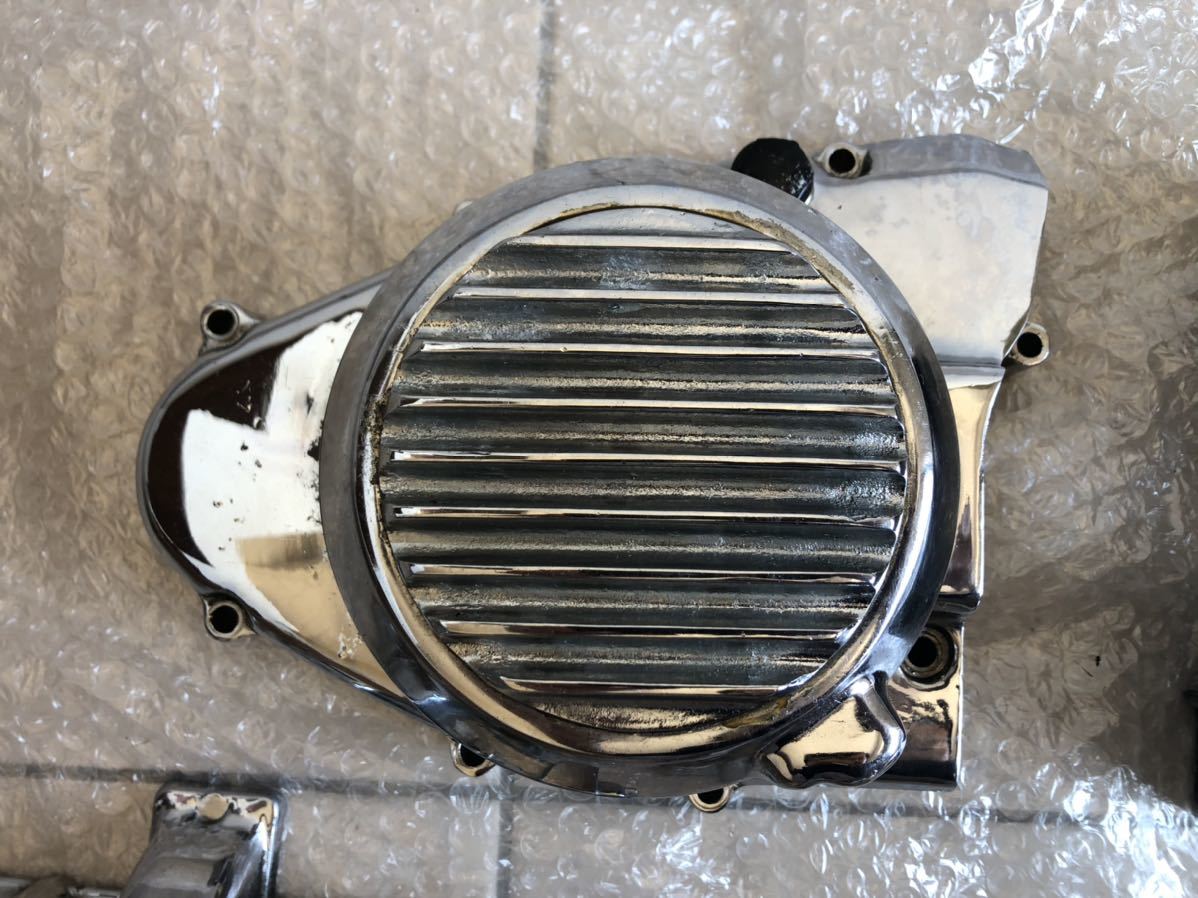 GS400 メッキ　エンジンカバー　セット GS400 純正エンジンカバーセット おまけ付き GS400純正メッキエンジン