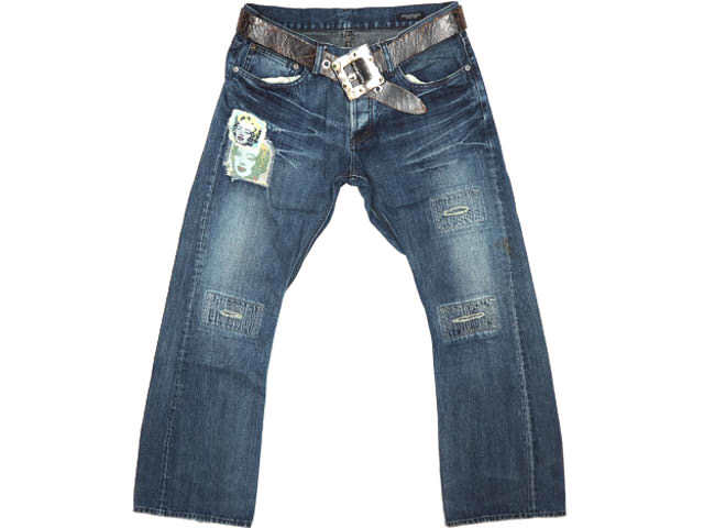 Warhol リーバイス 中古・古着通販LEVI'S アンディーウォーホル別注☆W34 Yahoo!オークション Dr 即決★リーバイス アンディ・ウォーホール別注★W34 ジーンズ LEVI'S×WARHOL FACTORY デニム リペア加工 シリアルナンバー2/6 AR689 3g.