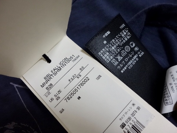純正サイト 【未使用 RRL ネイティヴアメリカン プリント Tシャツ XS